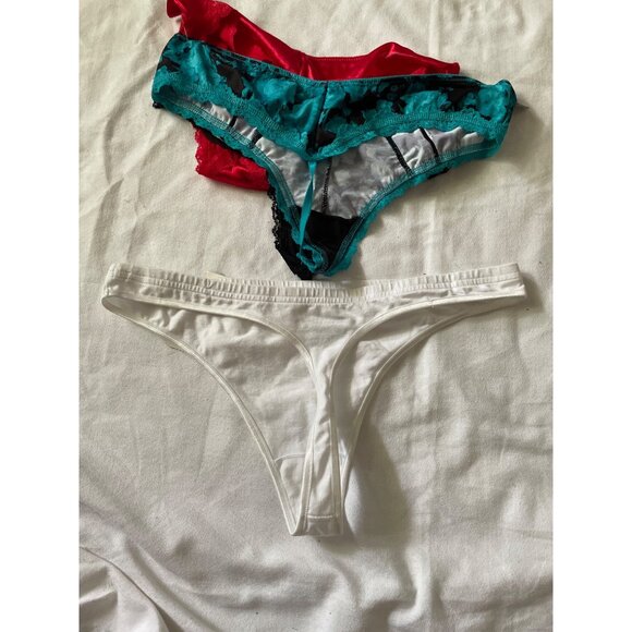 Vintage Smart & Sexy XL Thong Panties 3-Pack Animal Red White - Picture 8 of 11